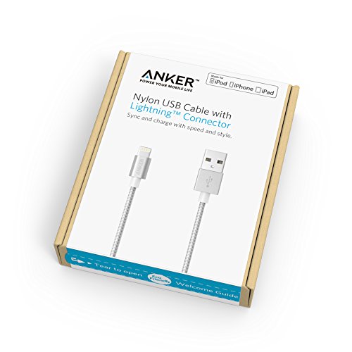 Apple-MFi-Certified-Anker-3ft-09m-Nylon-Braided-Tangle-Free-Lightning-to-USB-Cable-with-Aluminum-Connector-Heads-for-iPhone-iPod-and-iPad-Silver-0-2