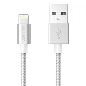 Apple-MFi-Certified-Anker-3ft-09m-Nylon-Braided-Tangle-Free-Lightning-to-USB-Cable-with-Aluminum-Connector-Heads-for-iPhone-iPod-and-iPad-Silver-0